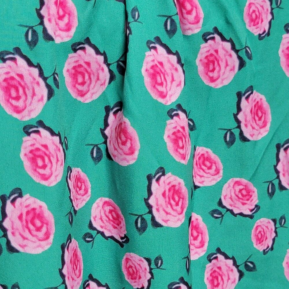 Boho Maxi Dress Women's Small Floral Rose Print Beach Sundress Loose Holiday - Picture 3 of 8